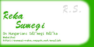 reka sumegi business card